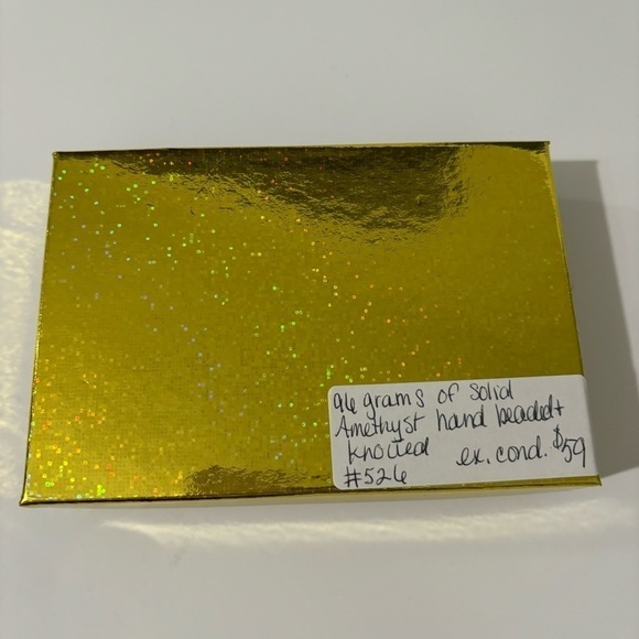 Beautiful Amethyst- large string of handmade hand knotted necklace - Picture 5 of 6